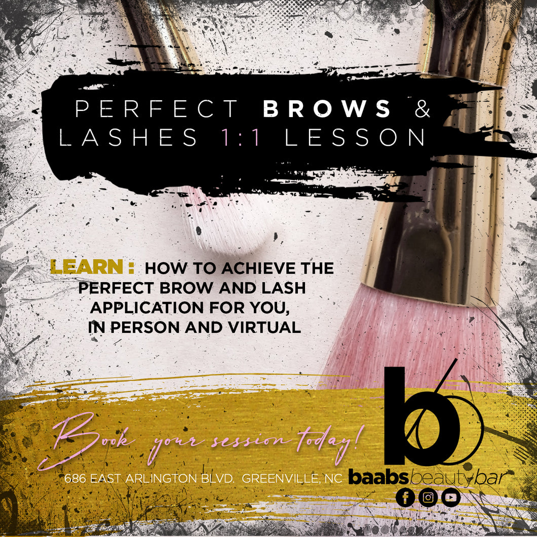 Perfect Brows & Lashes 1:1 Lesson - Virtual