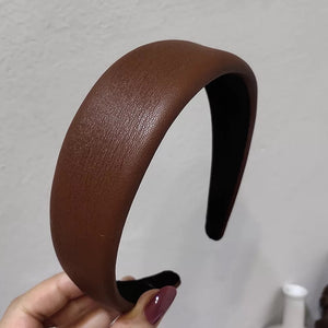 Chocolate Leather Headband
